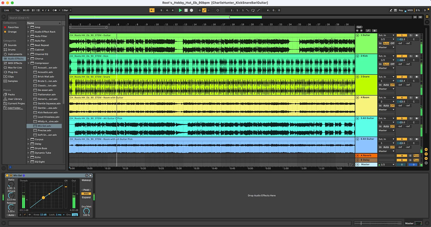 Charlie Hunter Kick, Snare & Baritone Guitar Multitracks - Yurt Rock