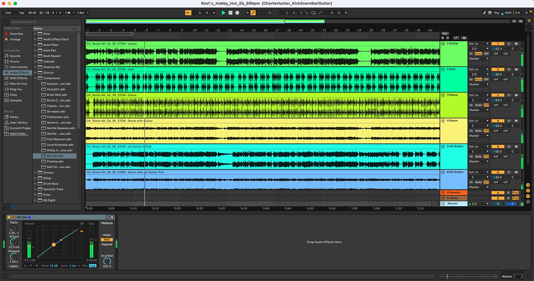 Charlie Hunter Kick, Snare & Baritone Guitar Multitracks - Yurt Rock