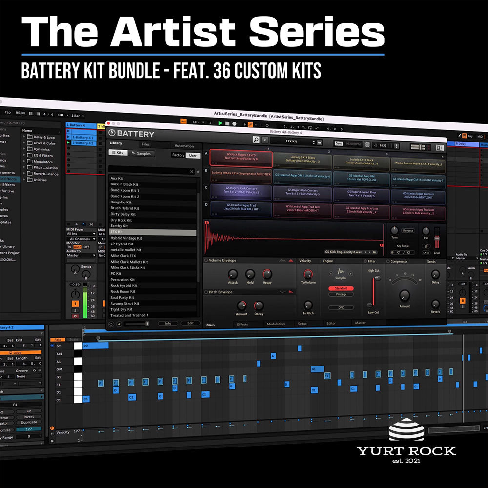 The Artist Series BATTERY Kit Bundle - Yurt Rock